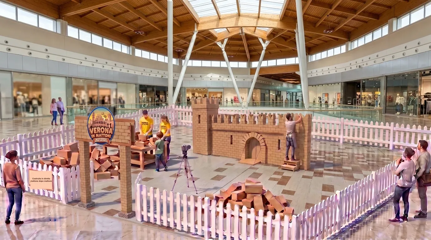 Castelvecchio in mattoni — Progetto 2027: il castello scaligero costruito in galleria, mattone dopo mattone.